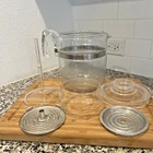 Vintage 7759 B Pyrex 9 Cup Glass Percolator Coffee Pot Flame Ware Complete Set