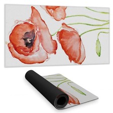 Begin Home Decor C1DM15318I3ZZ6 16 x 32 in. Watercolor Poppies Botanical Red ...