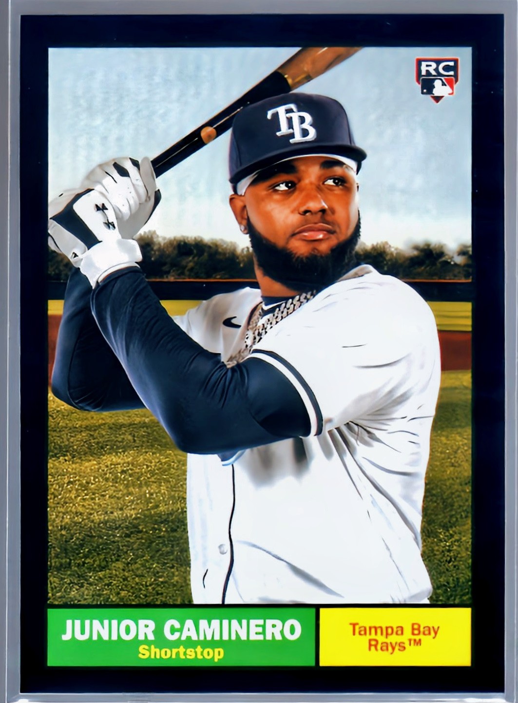 2024 Topps Archives - 1961 Topps Junior Caminero #33 (RC) Black Foilboard