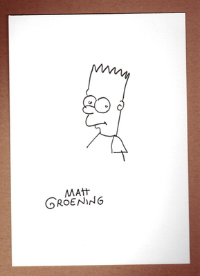 #ad Matt Groening hand drawn amp; Signed sketch Bart Simpson GBP 125.00
