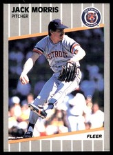 Jack Morris 1989 Fleer #139 Detroit Tigers MLB READ FREE SHIPPING AutographDen