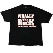 Vintage WWF The Rock Shirt Layeth The Smacketh Down Men s XL Wrestling