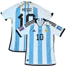 2022 Argentina Authentic Home Jersey #10 Messi Small Player Specs World Cup Kit