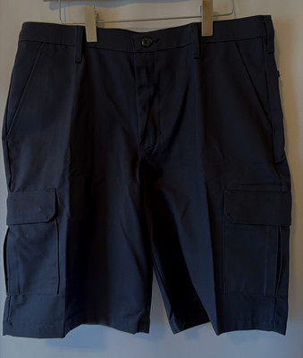Red Kap Cargo Work Uniform Style Navy Blue Shorts Size 36