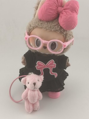 Labubu Clothes   Pink Love Shack Style Bow Outfit (No Doll)