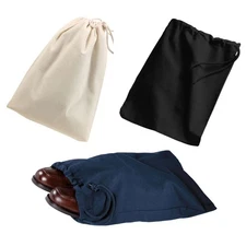PORT AUTHORITY Drawstring Shoe Bag - Travel Canvas Storage Organizer Toy Sack