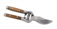 8 (200mm) Bypass Garden Secateurs Hand Pruner - Wooden Handles