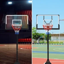 8-10ft Portable Basketball Hoop Height Adjustable for Youth Adult Outdoor Indoor