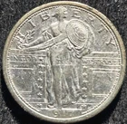 1917 Standing Liberty Quarter Type 1, (Variety 1, No Stars Below Eagle)..