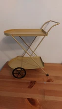 Gold 2 Tier Small Cart Decor