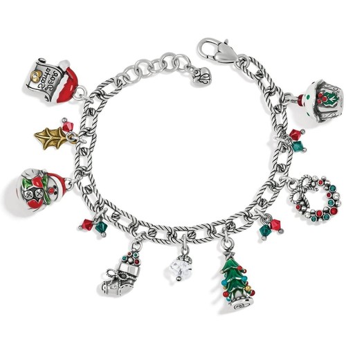 Brighton women's joys of christmas charm bracelet size One Size