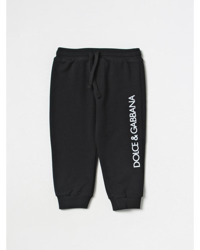 Dolce & Gabbana Dolce Gabbana Logo Joggers Children Black Pants