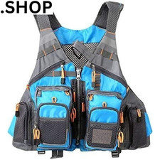 JKSPORTS Fly Fishing Vest Safety Life Jacket for with foam, Sky Blue
