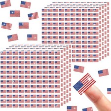 1200Pcs Patriotic July 4Th Mini Stickers Holographic American Flag Self Adhesive