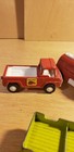 Vintage Tootie Toy FIRE TRUCKS AND LIME GREEN JEEP WITH TRAILER — photo 4