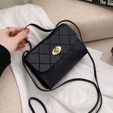 Womens Small  Black Bag with Dual Shoulder/Crossbody Wear Bag - (RCK5-1-G116)