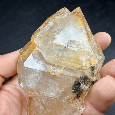 Large Golden Aura Herkimer Diamond Quartz Crystal Point / New York *VIDEO*