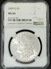 NGC MS64 1899-O Morgan $1 Silver Dollar US Coin Blast White 8376923-002