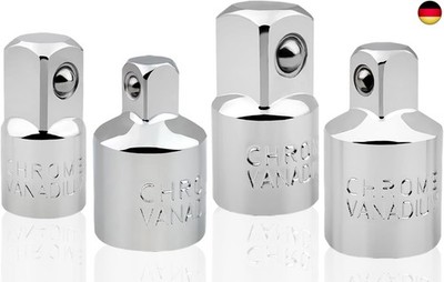 4-Piece Adaptor Set Socket Adapter Set 1/2 Inch to 3/8 Inch 3/8 Inch to 1/2