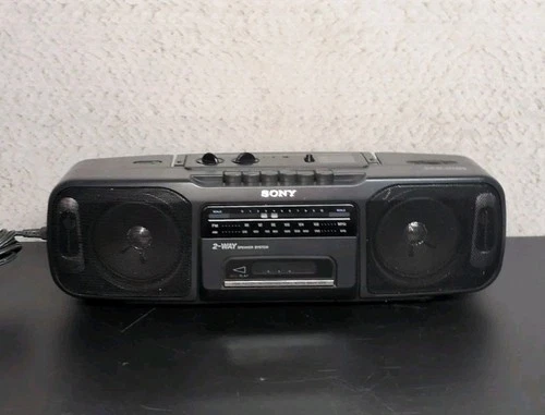 Sony CFS-200 Stereo Radio Cassette Recorder Boombox New Belts Tested/Works