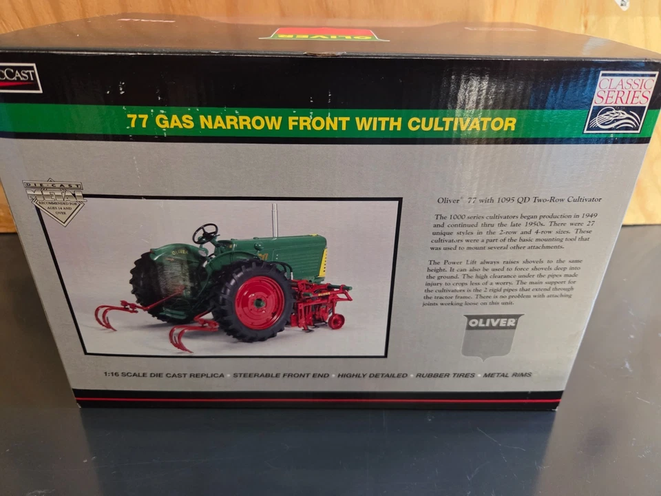 Oliver 77 Gas nf w/1095 QD Cult 1/16 diecast farm tractor replica by SpecCast - Image 3 of 4