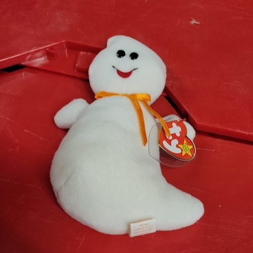 Ty Original Beanie Baby 1995 Spooky the Ghost PVC Rare Retired Mint