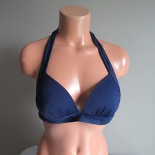 Tommy Bahama Pearl Halter Cup Bra Swim Top Mare Navy XXS NWT