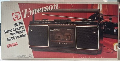EMERSON CRT911C AM/FM RADIO CASSETTE PLAYER RECORDER BOOMBOX PORTABLE New In Box