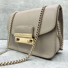 Furla Metropolis Chain Shoulder Bag Crossbody Gray Ships from Japan