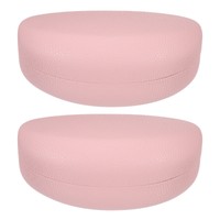 2 StüCk Brillenetuis Aus Pu-Leder FüR Damen Und Herren,Rosa