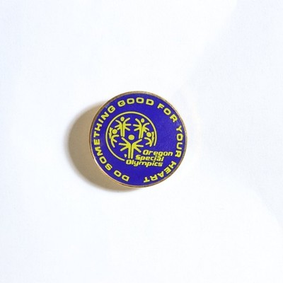 Oregon Special Olympics Lapel Hat Bag Pin Do Something Good For Your Heart Blue
