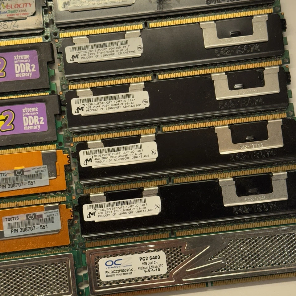 Desktop Computer RAM Memory Lot - 16 Assorted - DDR3 / DDR2 -*AS IS Untested (5) - Image 4 of 4