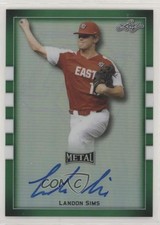 2018 Leaf Metal Perfect Game All-American Classic 3/10 Landon Sims Auto nd3