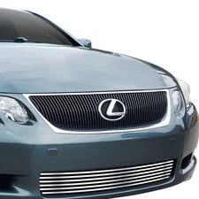 For Lexus GS450h 07 1-Pc Chrome Polished 8x6 mm Horizontal Billet Bumper Grille