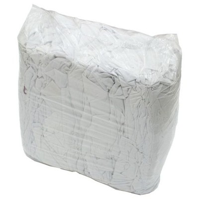 10 kg Bulk ''Rags-in-a-Bag'' weißes Baumwollmaterial - Wischen/Polieren von Oberflächen