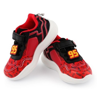 Disney Cars Lightning McQueen Jungen Sneaker, Kinder Easy Strap Verschluss Schuhe