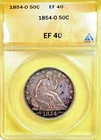 1854-O Seated Liberty Half Dollar ANACS EF40