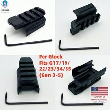 Glock Gen3-5 Tactical Picatinny Rail Adapter Fits G17/19/22/23/34/35 Black