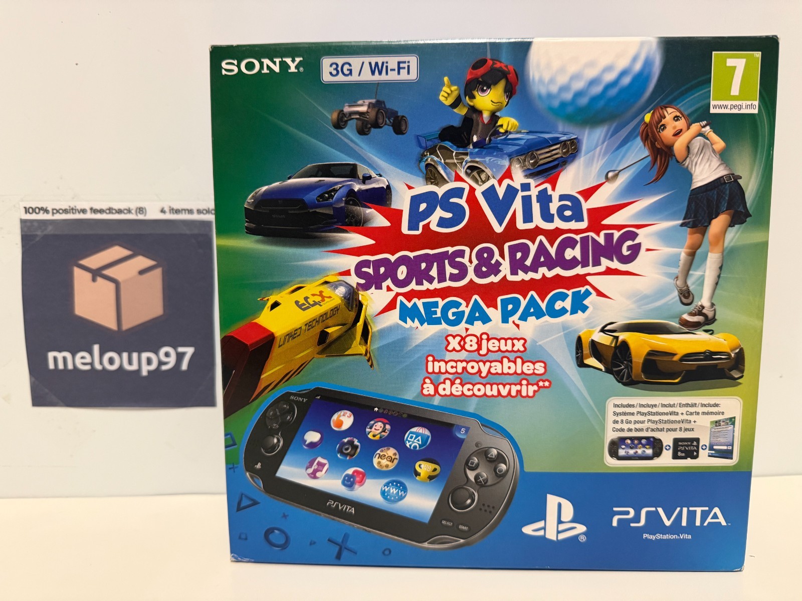 PS Vita OLED 3G/WiFi ZA01 PAL France Sports & Racing Mega Pack  - BRAND NEW