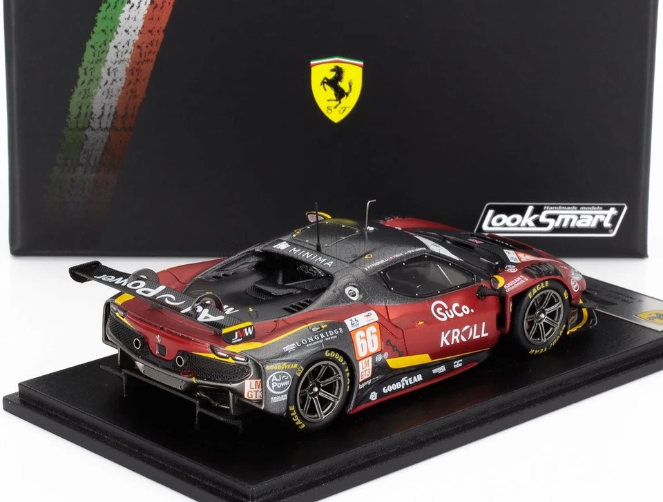 MODELLINO AUTO STATICO LOOKSMART FERRARI 296 GT3 #66 YOLUC LE MANS 2024 1/43 - Immagine 2 di 4