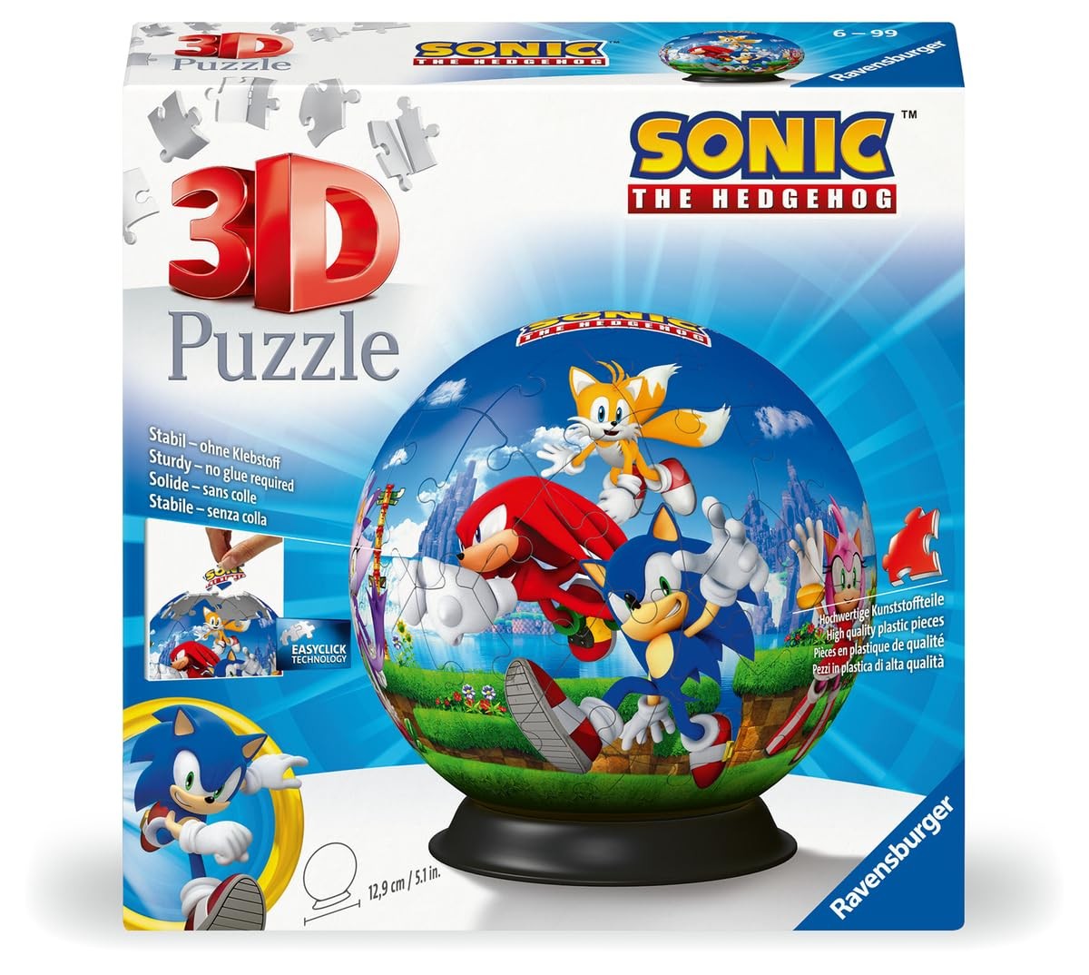 Puzzle 3D Ball Sonic le Hérisson de 72 pièces pour enfant dès 6 ans