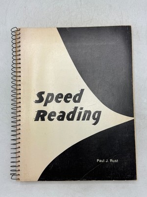 Speed Reading Paul J. Rust 1970 Educational Study Workbook Kendall/Hunt