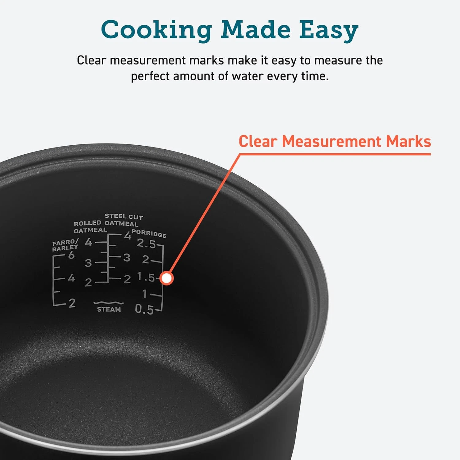 5-Quart Rice Cooker Inner Pot Non-Stick for 10 Cup Uncooked CRC-R501- KUS Rice