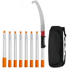VEVOR Manual Pole Saw,4.6-9.8 ft Extendable Tree Pruner,Sharp Steel Blade for Hi
