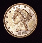Photo of a 1898-P Liberty Half Eagle from an eBay listing that sold on May 26, 2026