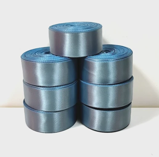 Schiff Williamsburg Blue Single-Face Satin Ribbon 7/8 inch wide x 68 yards - Image 2 of 3