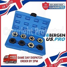 US PRO 8PC AXLE SPINDLE RETHREADING REPAIR RETHREAD THREAD WHEEL STUD CLEAN SET