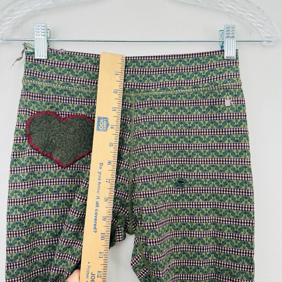 Leggings femininas listradas verde e vermelha Smartwool tamanho P - Imagem 4 de 4