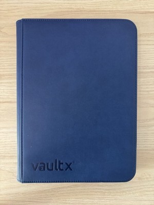 Vault X-BLAU Premium 9 Taschen Exo-Tec Reißverschluss Ordner - 360 Karten Kapazität