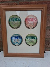 Classic Original Tax Discs Framed And Mounted Raleigh Moped